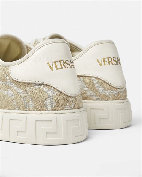 greca versace sneakers|Versace greca barocco print sneakers.